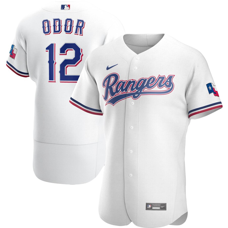 Texas Rangers 12 Rougned Odor Men Nike White Home 2020 Authentic Player MLB Jersey